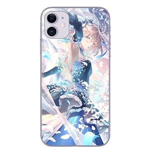 Fate/Grand Order スマホケース Iphone 14ケース ふじまる りつか マシュ・キリエライト/シールダー 携帯ケース アルトリア?ペンドラゴン FGO 12個模様 周り黒いTPU素材+裏面強化ガラス iPhone13ケース iphone保護ケース カバー アイフォンケース グッズ 人気 可愛い おしゃれ かっこいい 耐衝撃 多機種対応 男女兼用 アニメ 誕生日 プレゼント (C,iPhone12mini)