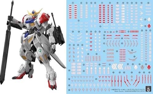 蛍光!! MG MGEX MGSD FM HiRM 1/100 ロボット MS 炎社ディテールアップ用水転写式デカール (MG 1/100 ガンダムバルバトスルプス用) [並行輸入品]