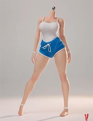 1/6スケール3号素体 シリコン女素体 ふくよか体型 夏日版 塗装済可動フィギュア シームレス 素体プラチナシリコン 内部鋼骨格 ハイヒール足/平足 交換可能 VCD-03-1A/B フィギュア ベース 12インチ プレゼント 女性アクションドールボディ ヘッド無 VERYCOOL (VCD-03-1B: 自然膚色) [並行輸入品]