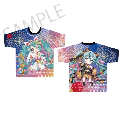 【グッズ-Tシャツ】「初音ミク×招き猫」 フルグラフィックTシャツ Art by らっす【再販】