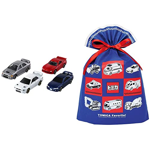 タカラトミー 『 トミカ ギフト スポーツカーヒストリーコレクション 』 ミニカー 車 おもちゃ 3歳以上 玩具安全基準合格 STマーク認証 TOMICA TAKARA TOMY + インディゴ タカラトミー トミカ ラッピング袋 ギフトバッグL ブルー TA653 【クリスマス プレゼント ラッピング セット】