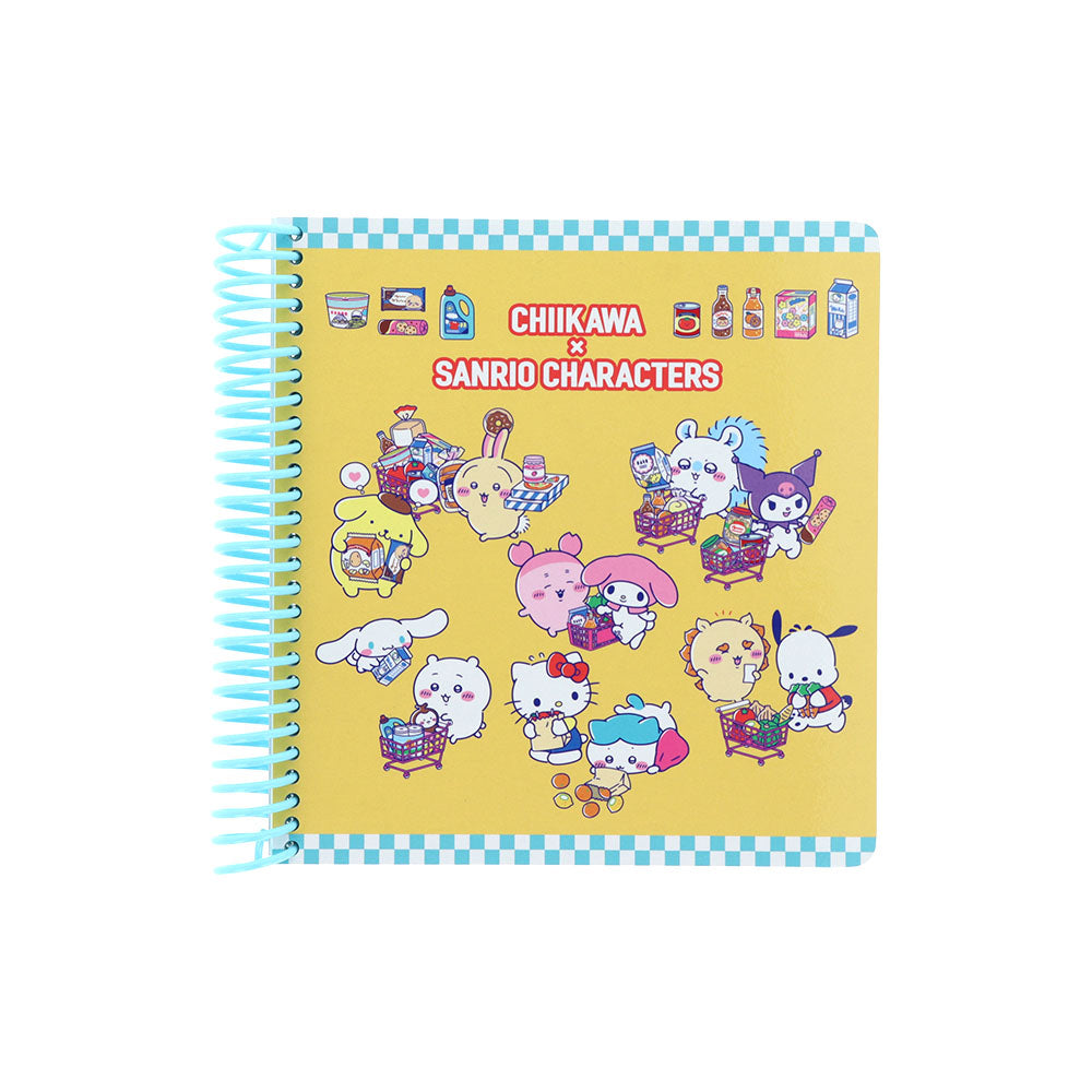 ちいかわ×サンリオキャラクターズ スーパーマーケットなスクエアリングノート（ブルー）
