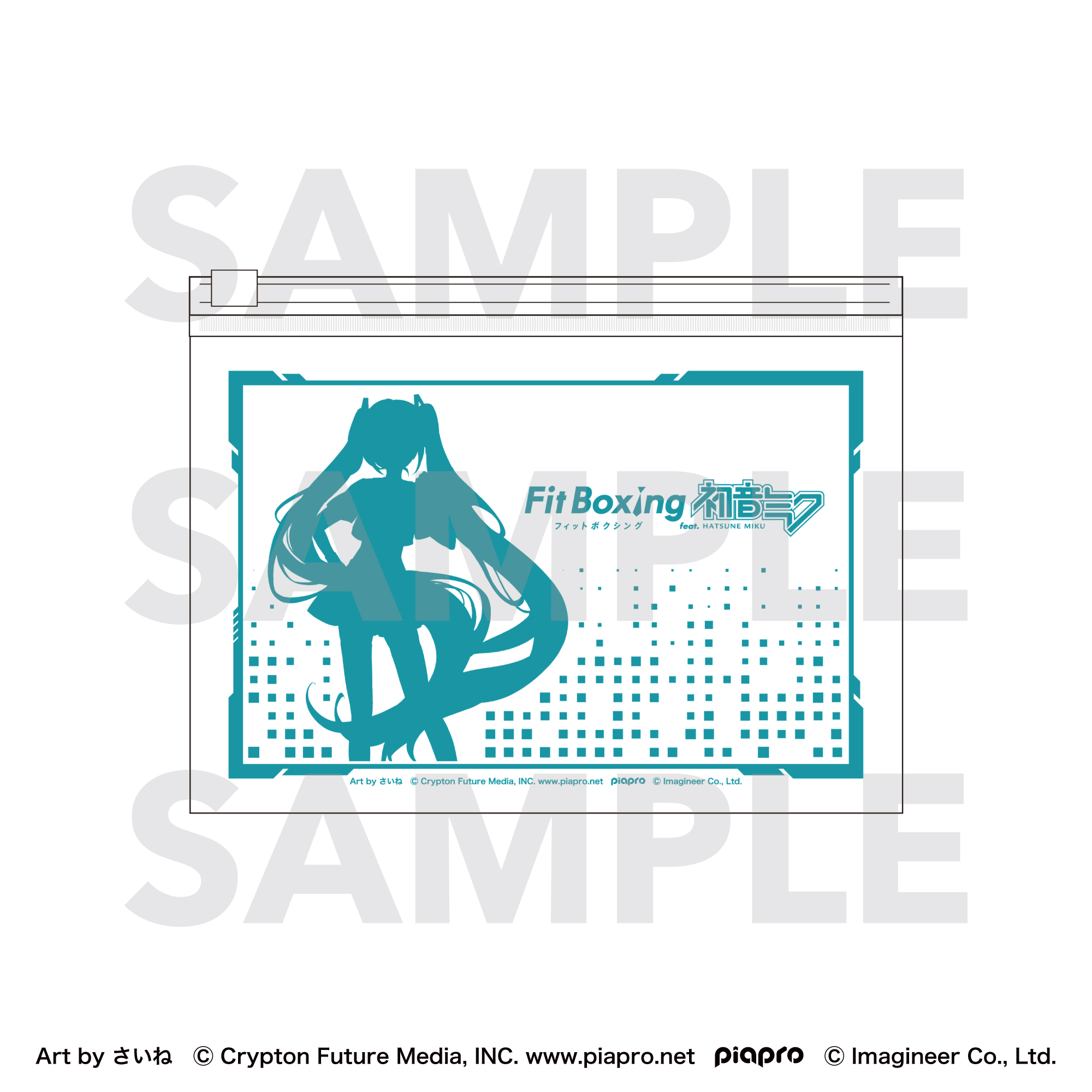 初音ミク_Fit Boxing feat. 初音ミク Art by さいね クリアポーチ 初音ミク