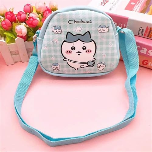[LNDLWXK] ちいかわ 周辺 斜めかけバッグ ショルダーバッグ 財布 収納バッグ ハチワレ うさぎ 化粧ポーチ ウォレット 柔らかい 子供 学生 男女兼用 萌えグッズ 軽量 通勤 通学 (C) [並行輸入品]