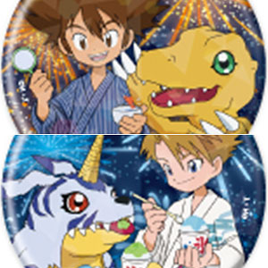 ホログラム缶バッジ(57mm)「デジモンアドベンチャー」03/浴衣ver. 描き下ろしイラスト 8個入りBOX