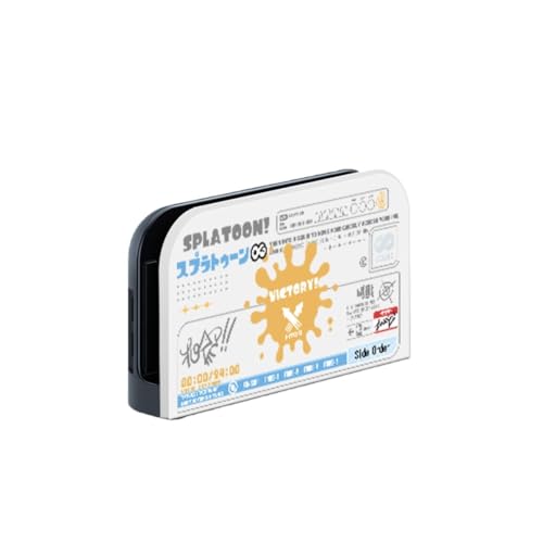 [YAYANA]スプラトゥーン for Switch 2収納ケース ゲーム機保護カバー ドーディング収納バッグ防塵ベース 大容量 スイッチ収納バック 保護カバー 防塵防汚防水 耐衝撃 旅行用 (白い台座ケース)