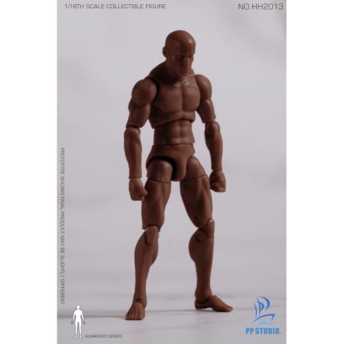 HiPlay PP STUDIO 1/18 男性 関節素体 ダーク·スキンド 怒り肩 NO.HH2013 ボディ フィギュア ヘッド付き 超可動