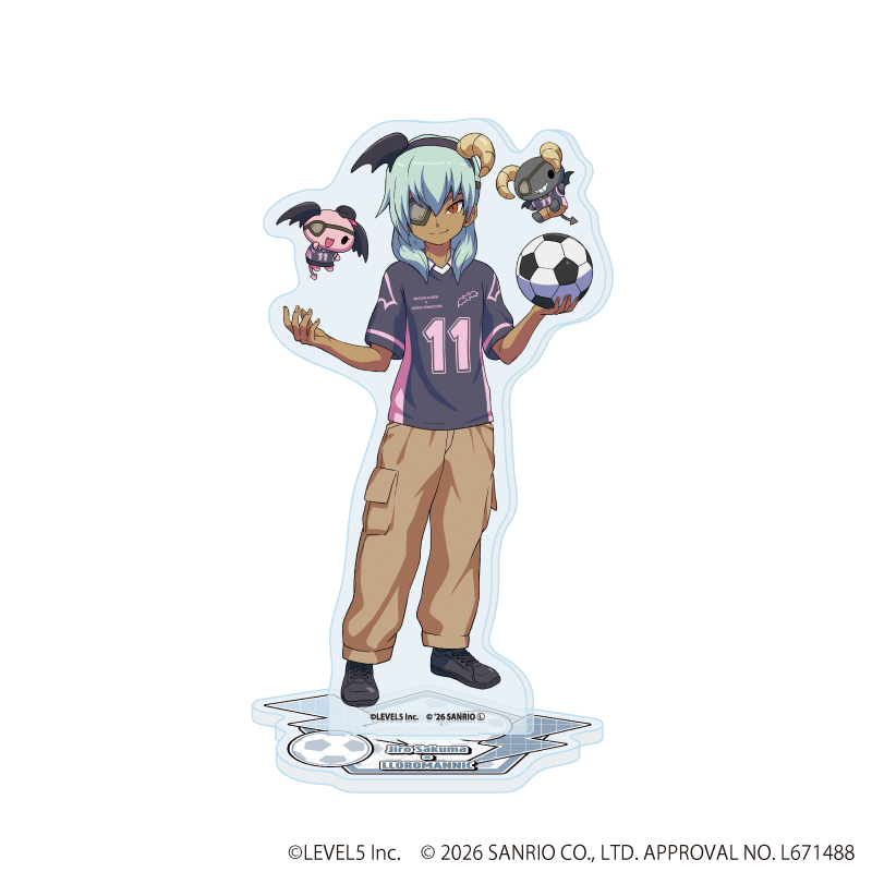 イナズマイレブン×サンリオキャラクターズ_アクリルスタンド06/佐久間次郎×ルロロマニック(コラボイラスト)