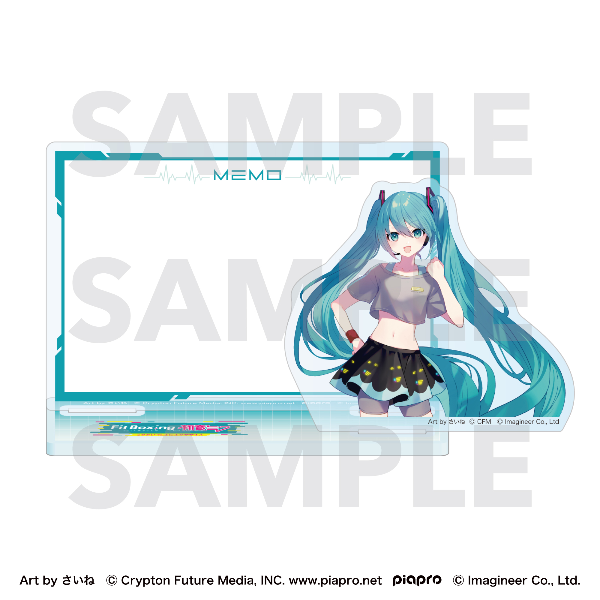 初音ミク_Fit Boxing feat. 初音ミク Art by さいね アクリルメモスタンド 初音ミク