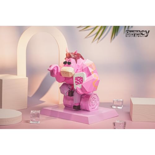 HiPlay 潮野芸術 神馬東西 馬年開運ギフト トレンドトイ置物 馬上有金モデル 猛馬ピンク CY004 塗装済み完成品フィギュア