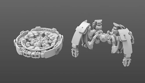 LEBOO 酋長大陸 三分鐘計画シリーズ 1/60 カプカン 塗分け済みプラモデル 組み立てキット 2 個入り白い