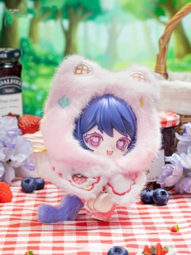 BJDブラインドドール シリーズ 高約14-15cm PVC&ABS素材 1/12 BJDスペシャルボディ 女の子のギフト 関節可動フィギュア 塗装済み プレゼントハンドモデルの装飾品(Pink)