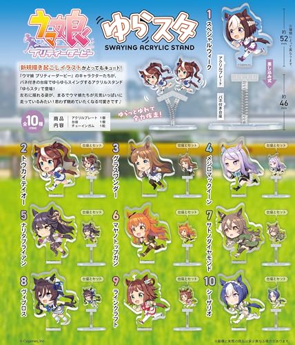 エフトイズコンフェクト(F-toys Confect) ウマ娘プリティダービーゆらスタ ガム/食玩 [BOX販売/10個セット](フルコンプ)