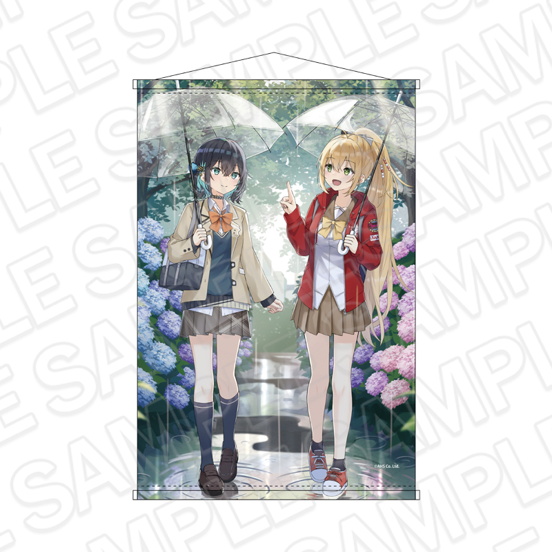 AHSキャラクターズ_B2タペストリー 弦巻マキ&宮舞モカ rain ver.