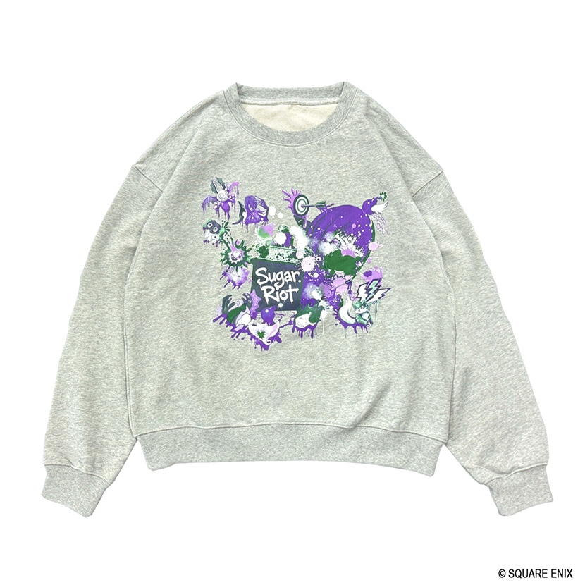 FINAL FANTASY XIV x Lit Baff Apt. - Sugar Riot Splash Sweatshirt Gray