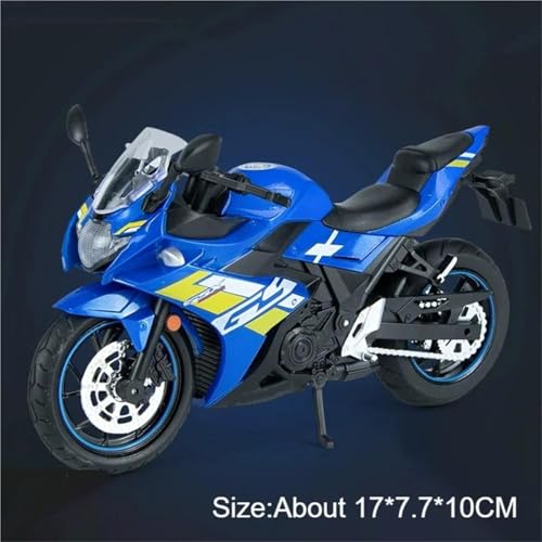 模型玩具 1/12スケール レーシングカー ダイキャストバイクモデル サウンド&ライト付き おもちゃ インテリア 誕生日プレゼント に適合するスズキ GSX-250R GSX250R GSX 250R(Blue)
