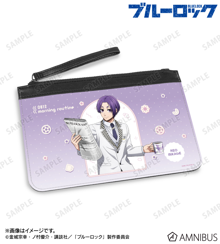 描き下ろし 御影 玲王 モーニングルーティンver. PUレザーフラットポーチ