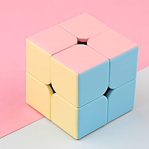 マカロンキューブ マジックキューブ ステッカーレス 魔方 回転スムーズ 安定感 知育玩具 Magic Cube 知育 おもちゃ 旅行 子ども 暇つぶし 頭脳おもちゃ 小学校高学年 プレゼント (マカロン 2x2x2)