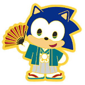 『SONIC ＆ FRIENDS』和装シリーズ～冬のおでかけ～ ピンバッジ 〈ソニック〉