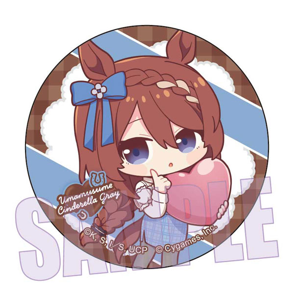 アニメ『ウマ娘 シンデレラグレイ』 缶バッジ スーパークリーク(チョコレート)