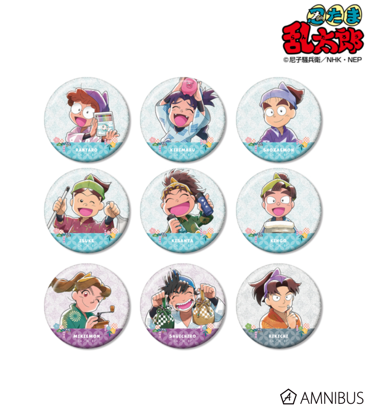 描き下ろし みんなで商いver. 第2弾 トレーディンググリッター缶バッジ ver.A