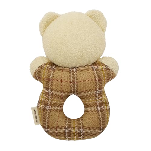 [ミキハウス] ラトル 日本製 どうぶつ にぎにぎ ベビー玩具 赤ちゃんのおもちゃ 男の子 女の子 ベビー キッズ 赤ちゃん 出産祝い ギフト 46-1297-492 ベージュ