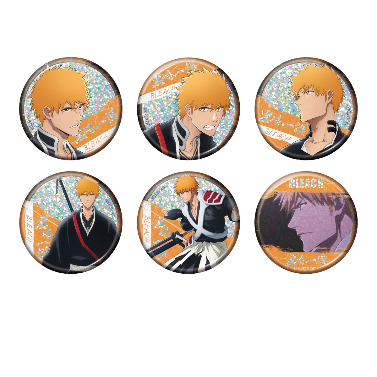 BLEACH 千年血戦篇_トレーディング ホログラム缶バッジ 黒崎一護 【BOX／6個入り】