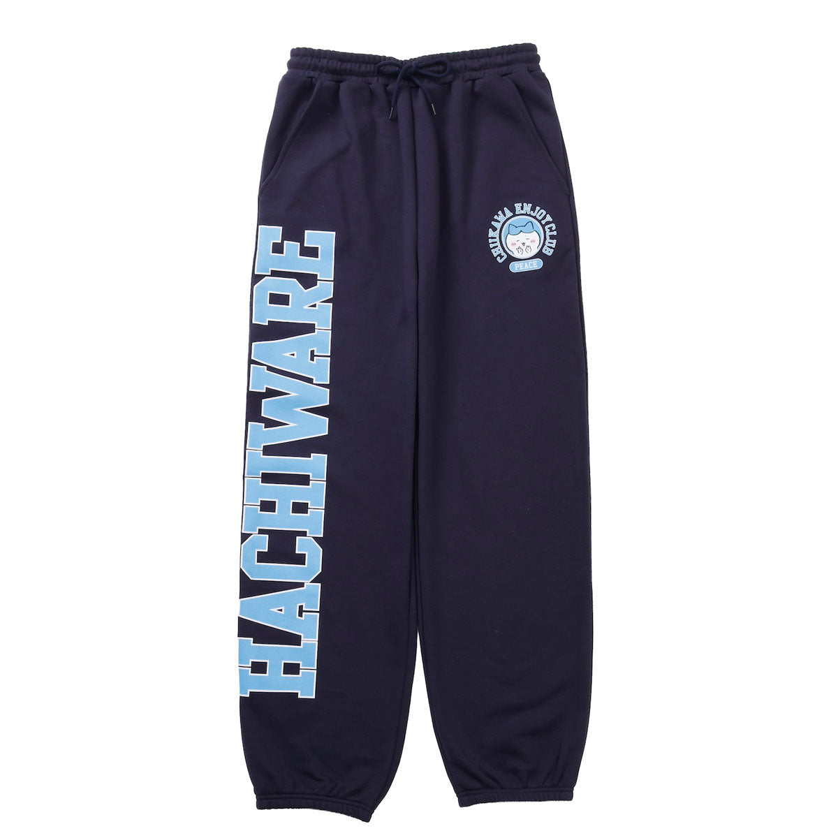 ちいかわ スウェットパンツ ピース ハチワレ ネイビー