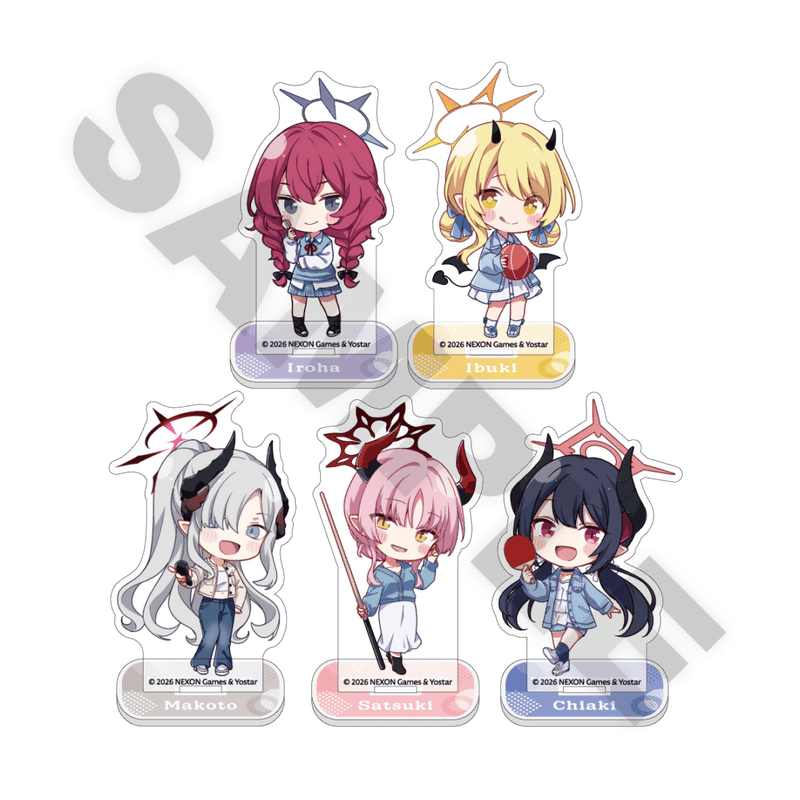 「9月中旬頃以降発送」ブルーアーカイブ×ラウンドワン ミニキャラアクリルスタンド コンプリートセット【EC販売】
