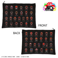 スーパー戦隊シリーズ　歴代レッド　デフォルメ　フラットポーチ（大）