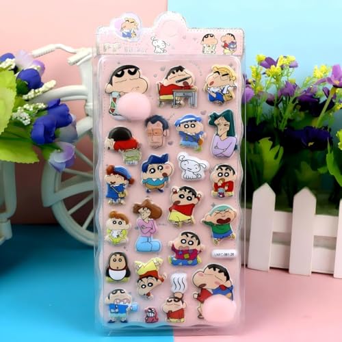 【2枚セット】シール - 3D柔らかいPVC製ご褒美シー ル デコレーション、女の子向け プランナー・ノート・スマホ・ウォーターボトル装飾用 3D浮き立つ漫画風レリーフステッカー F