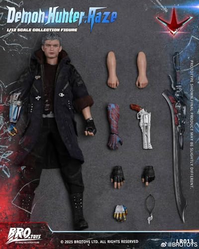【Tbmodel ]BROTOYS 1/12 アクションフィギュア モンスター ハンター 素体 ヘッドセット アクションフィギュア LR013