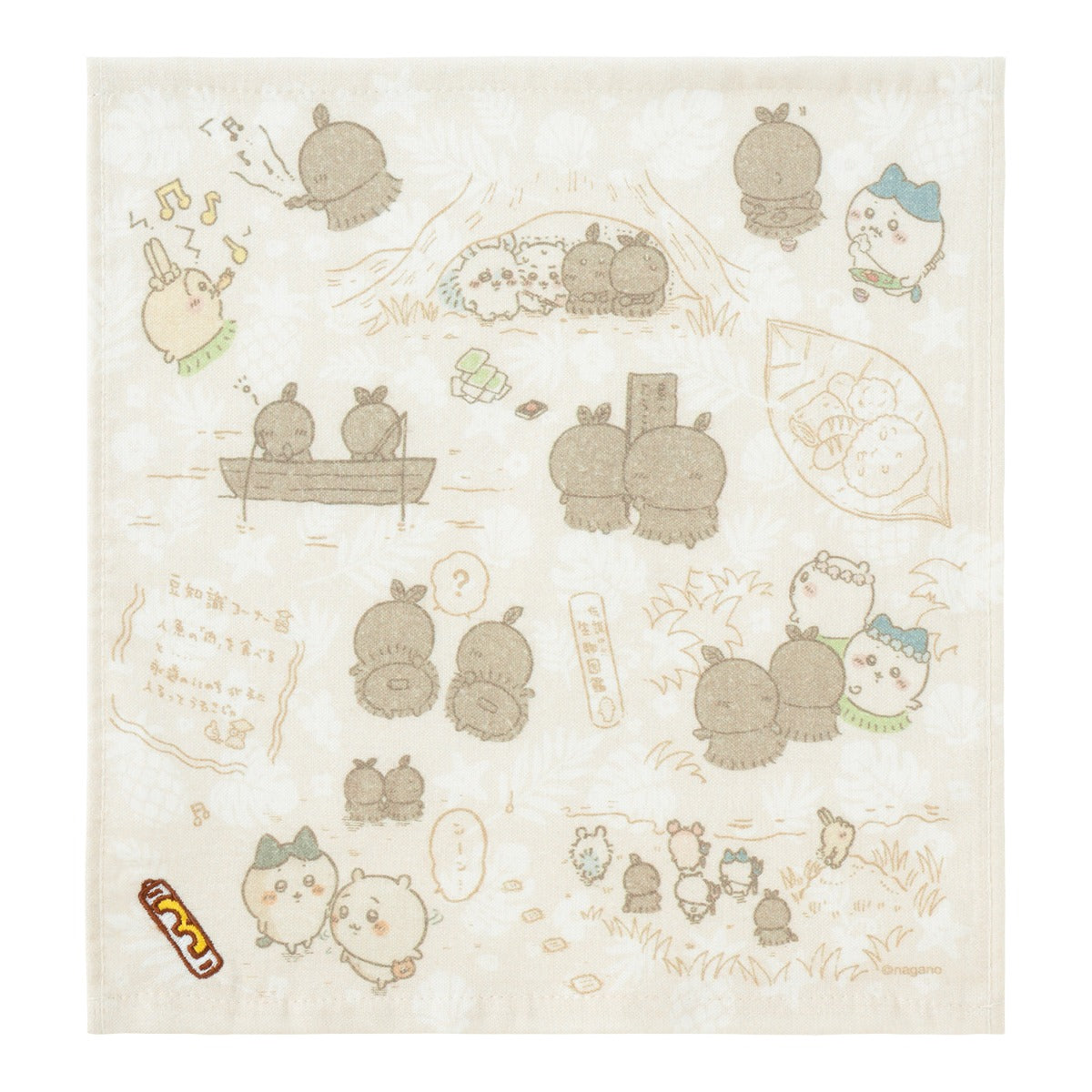ちいかわ 映画ちいかわ 刺繍入りガーゼハンカチ(ヒトハとフタバ)