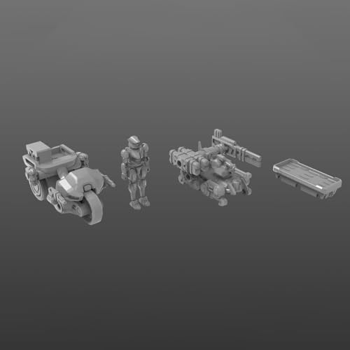 LEBOO 酋長大陸 1/60 3 分計画 偵察小隊 分色完成プラモデル 組み立てキットグレー