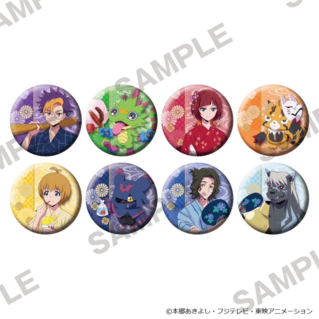 DIGIMON BEATBREAK_キラキラ缶バッジ お祭りVer. 【コンプリートBOX／8パック入り】