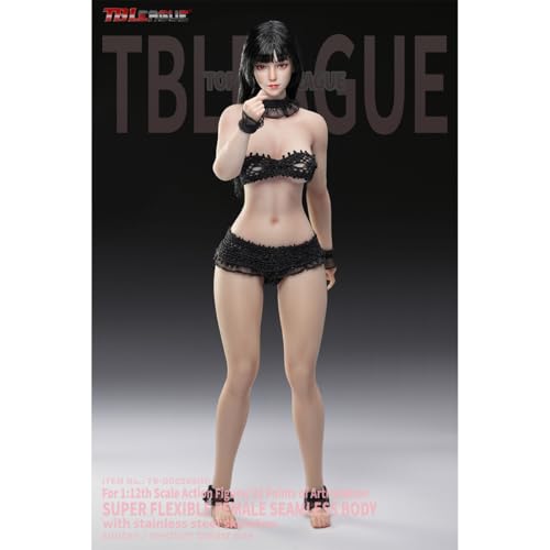 HiPlay TBLeague 1/12 女性 素体 シームレス素体 ヘッド付き 黒髪 TB-DD02XSH 可動フィギュア 塗装済み 完成品