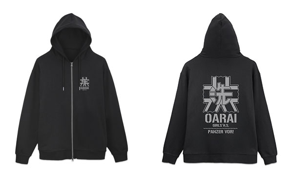 ガールズ＆パンツァー 最終章 大洗女子学園 ジップパーカー Ver.3.0/BLACK-XXL（再販）