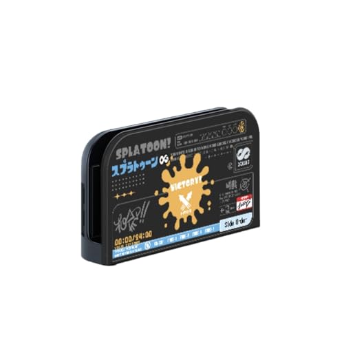 [YAYANA]スプラトゥーン for Switch 2収納ケース ゲーム機保護カバー ドーディング収納バッグ防塵ベース 大容量 スイッチ収納バック 保護カバー 防塵防汚防水 耐衝撃 旅行用 (透明台座ケース)