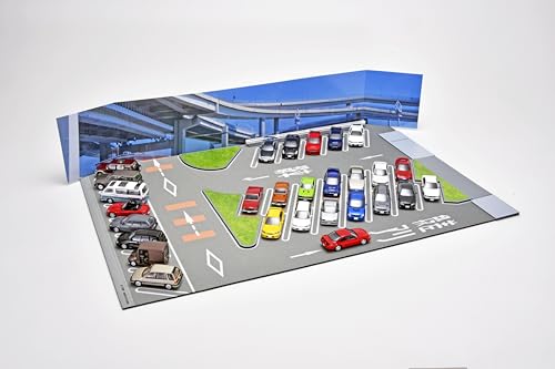 トミーテック (TOMYTEC) トミカラマ ヴィンテージ 1/64 12a 大黒パーキングエリア マットA (日産 シルビア Q’s エアロ 95年式付属) ラバーマット＋ ABS樹脂、アクリル製小物セット (塗装済、一部組立済) ＋ ダイキャスト製ミニカー 335962