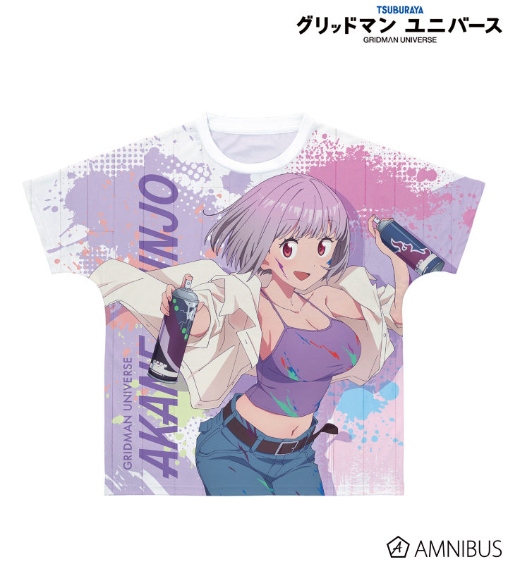 描き下ろし 新条アカネ ペインタースタイルver. フルグラフィックTシャツ