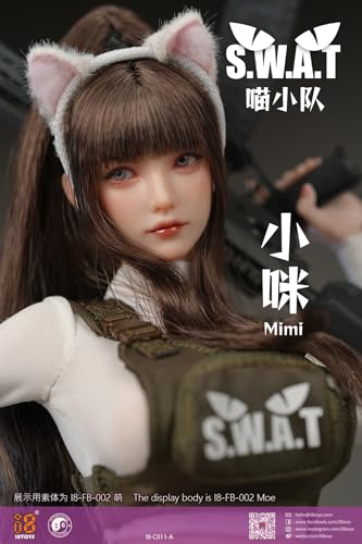 [Tbmodel ] i8TOYS 1/6 フィギュア ニャー特警 Mimi 目が可動 ヘッド 服セット アクセサリー i8-C011 素体がない (A)