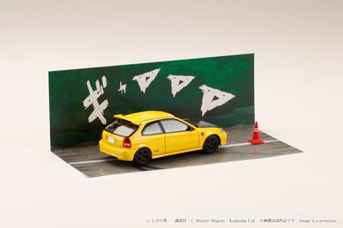 ホビージャパン (HobbyJAPAN) 頭文字D 30周年記念 ブリスターパッケージ ディオラマセットシリーズ 1/64 Honda CIVIC (EK9) 東堂塾/頭文字D 舘 智幸 VS 藤原 拓海 完成品 HJDMD007