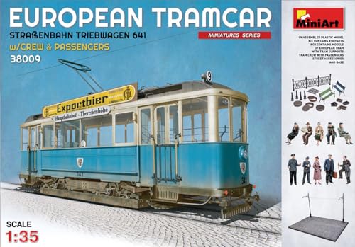 ミニアート 1/35 ヨーロッパの路面電車 乗員・乗客フィギュア&情景ベース付属 情景セット