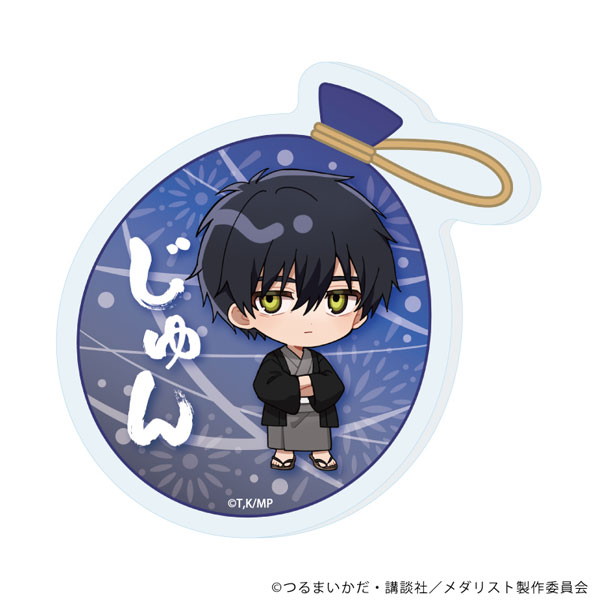 おなまえアクリルプレートバッジ「TVアニメ『メダリスト』」08/夜鷹純 夏祭りver.(ミニキャライラスト)