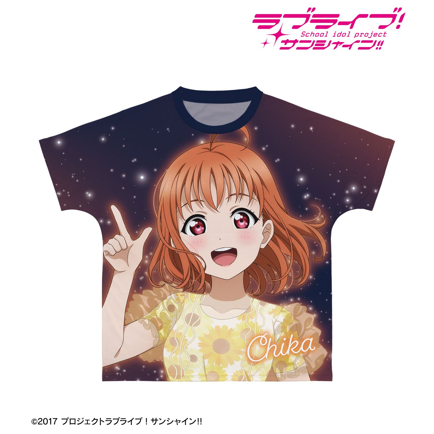 ラブライブ！サンシャイン!!_サイズ/M_描き下ろし 高海千歌 3rdソロコンサートver. フルグラフィックTシャツユニセックス