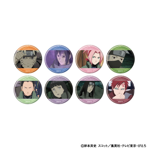 缶バッジ「NARUTO-ナルト- 疾風伝」21/セット1 場面写イラスト 8個入りBOX[A3]《０８月予約》