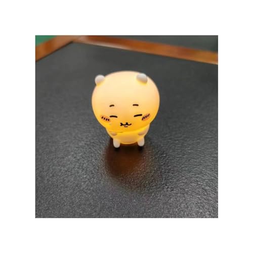 ちいかわ ナイトライト ハチワレ うさぎ モモンガ 常夜灯 テーブルランプ 暖かい光 間接照明 雰囲気ライト コスプレ小物 卓上 装飾 寝室用 子供 誕生日 プレゼント クリスマス 贈り物 (C)