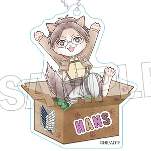 進撃の巨人 調査兵にゃん おなまえキーホルダー ハンジ