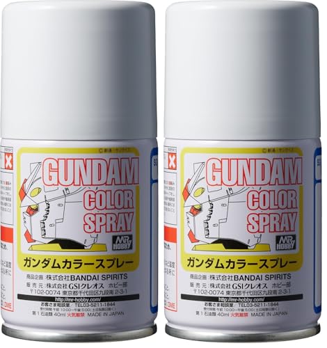 GSI クレオス(GSI Creos) ガンダムカラースプレー MSホワイト ガンプラ専用色 半光沢 100ml ホビー用塗料 SG01 (× 2)