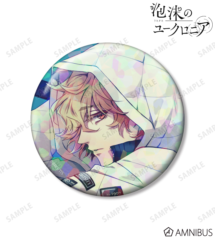 露草 75mmホログラム缶バッジ